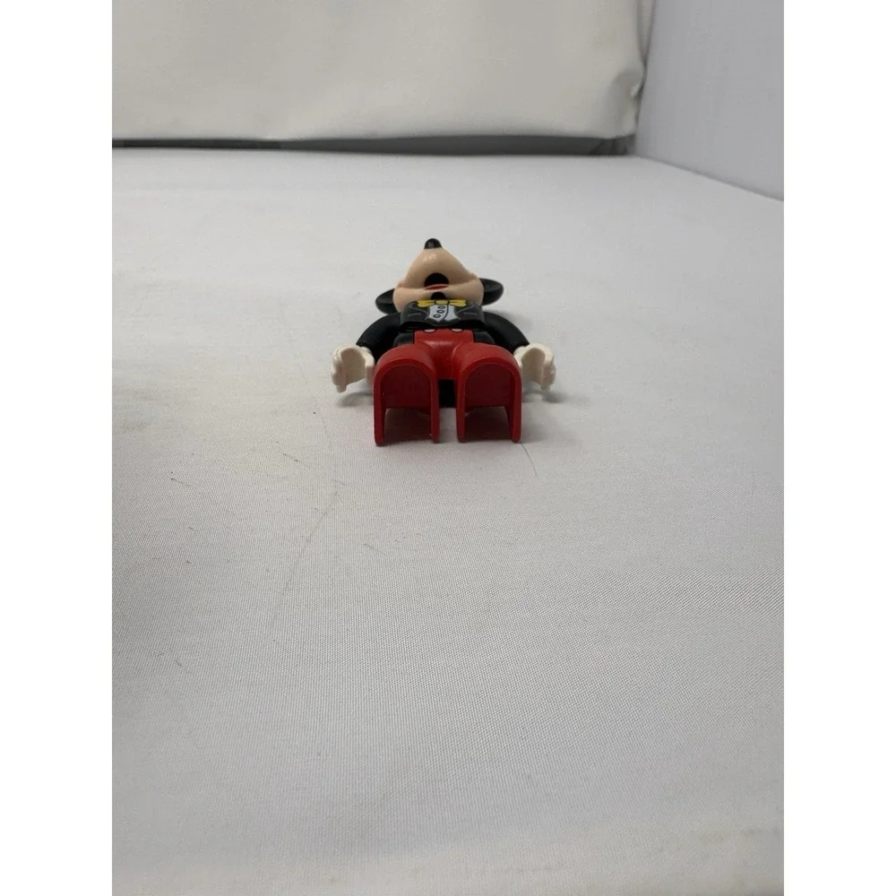 Lego Duplo Disney Mickey Mouse Figure Black Coat Yellow Tie Red Pants